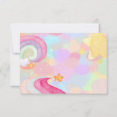 ねこ魔法の虹色の子供の誕生日 サンキューカード (裏面)