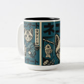 ねこ麺夜 ツートーンマグカップ (正面左)