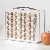 ねこ、うさぎ、犬、クマのパターン メタルランチボックス (インサイチュ)