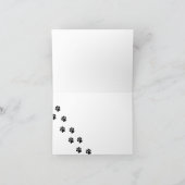 ねこ、キティー、感謝を伝える小さなグリーティングカード サンキューカード (内部)