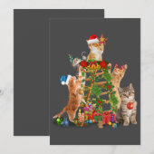 ねこ クリスマス ツリー ダサい クリスマス 猫 ママ 猫 パパ (正面/裏面)