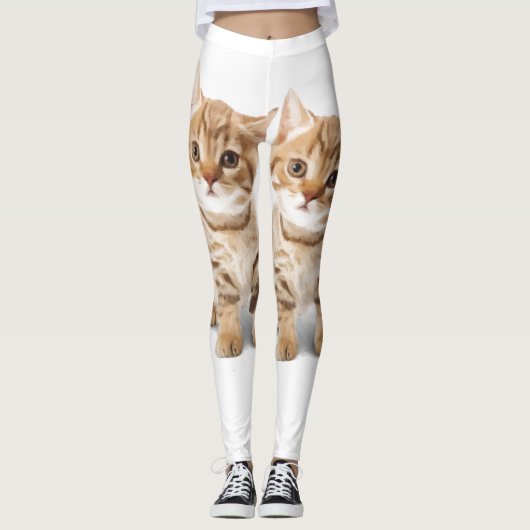 ねこ ジンジャー キッテン ヨガ パンツ レギンス (正面)