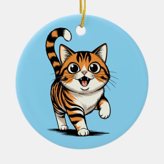 ねこ セラミックオーナメント (正面)