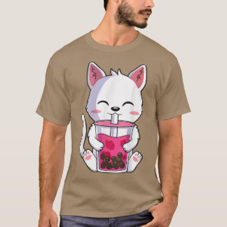 ねこ ボバ茶 バブルティー アニメ かわいい ネコ ギフト Gi Tシャツ