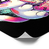 ねこ ボバ ティー アニメ 日本 かわいい ネコ バブル ティー ポスター (角)