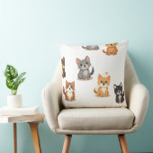 ねこ、ワン空白のピー、ニャー クッション (椅子)