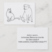 ねこ・犬の着色名刺 名刺 (正面/裏面)