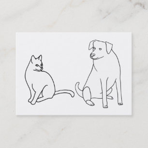 ねこ・犬の着色名刺 名刺