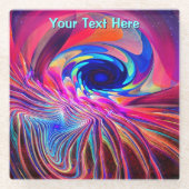 ねじり波 ガラスコースター (正面)