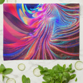 ねじり波 キッチンタオル (折り畳み)