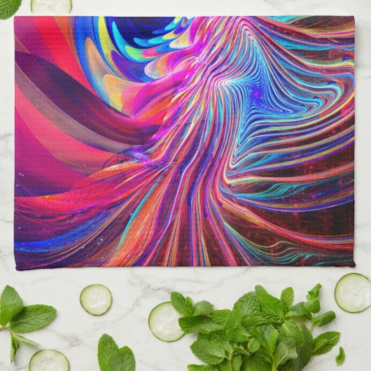 ねじり波 キッチンタオル (折り畳み)