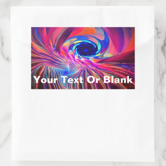 ねじり波 長方形シール (バッグ)