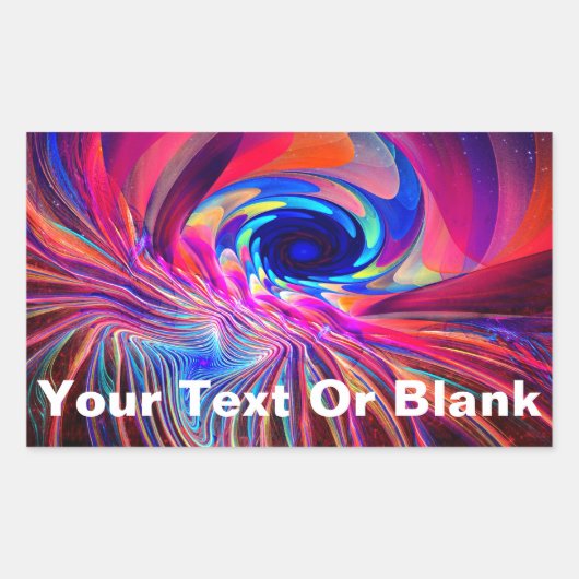 ねじり波 長方形シール (正面)