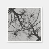 ねじれたつる植物とスパイダーハロウィーン スタンダードカクテルナプキン (正面)