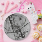 ねじれたつる植物とスパイダーハロウィーン ペーパープレート (パーティー)