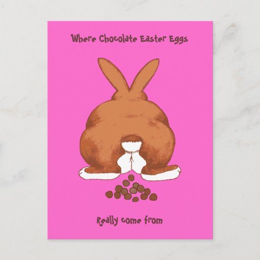 ねじれたイースターバニー葉書 シーズンポストカード (正面)