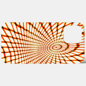 ねじれたオレンジ色のラインが沈んだ円を形成 Case-Mate iPhoneケース (裏面 (横))