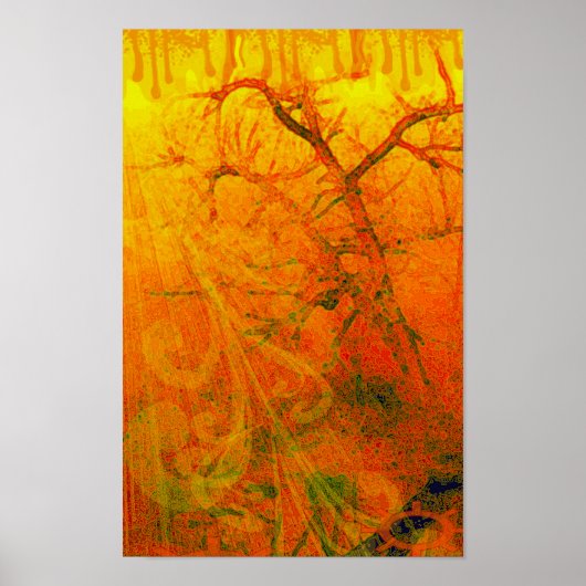 ねじれたオーク材の渦巻きカスタマイズ- ポスター (正面)