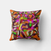 ねじれたカラフル切り出しピンク、ノッチ付きスクラッチ クッション (裏面)