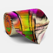 ねじれたカラフル切り出しピンク、ノッチ付きスクラッチ ネクタイ (ロール)