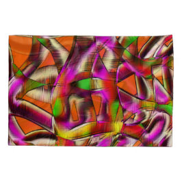 ねじれたカラフル切り出しピンク、ノッチ付きスクラッチ 枕カバー