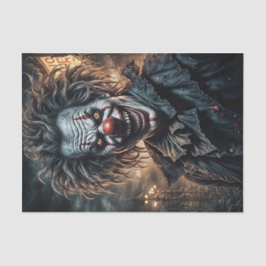 ねじれたカーニバルピエロ | ダークデコページ紙 薄葉紙 (正面)