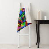 ねじれたステンドスクウェア、緑のカラフルブラシ シェルパブランケット (インサイチュ)