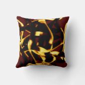 ねじれたストリークが燃えた黄色はビロードに見える クッション (裏面)