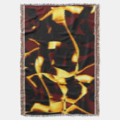 ねじれたストリークが燃えた黄色はビロードに見える スローブランケット (正面縦)