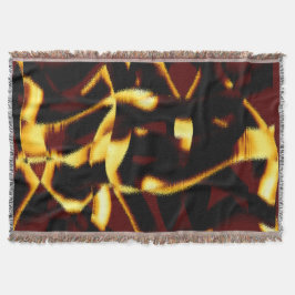 ねじれたストリークが燃えた黄色はビロードに見える スローブランケット