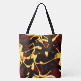 ねじれたストリークが燃えた黄色はビロードに見える トートバッグ