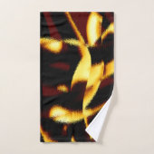 ねじれたストリークが燃えた黄色はビロードに見える バスタオルセット (ハンドタオル)