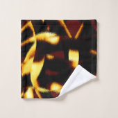 ねじれたストリークが燃えた黄色はビロードに見える バスタオルセット (ウォッシュタオル)