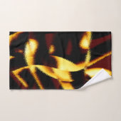 ねじれたストリークが燃えた黄色はビロードに見える バスタオルセット (ハンドタオル)