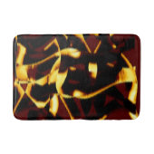 ねじれたストリークが燃えた黄色はビロードに見える バスマット (正面)