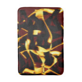 ねじれたストリークが燃えた黄色はビロードに見える バスマット (正面縦)