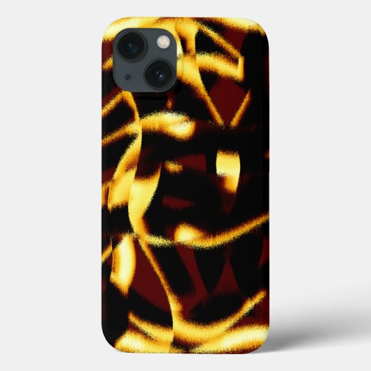 ねじれたストリークが燃えた黄色はビロードに見える Case-Mate iPhoneケース (裏面)