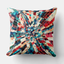 ねじれたタイルと砂質効果に派手な赤い青