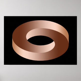ねじれたリングや輪錯覚 ポスター