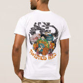 ねじれた日本のヒロTシャツ Tシャツ (裏面)