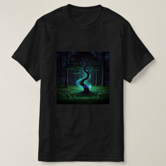 ねじれた木からの光 Tシャツ (デザイン正面)