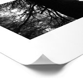 ねじれた枝ヨセミテ黒と白の写真 ポスター (角)