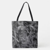 ねじれた正方形、黒と灰色の「ブラシストローク」 トートバッグ (正面)