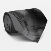 ねじれた正方形、黒と灰色の「ブラシストローク」 ネクタイ (ロール)