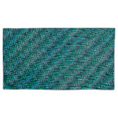 ねじれた波状のザックメッシュ、シアニッシュグリーン 枕カバー (正面左)