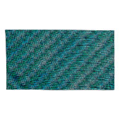 ねじれた波状のザックメッシュ、シアニッシュグリーン 枕カバー (裏面-右)