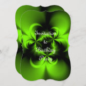 ねじれた緑 招待状 (正面/裏面)