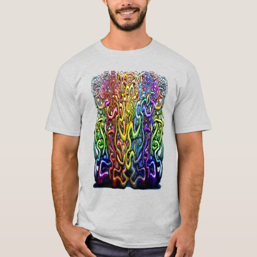 ねじれた色彩 Tシャツ (正面)