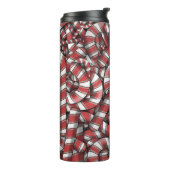 ねじれた赤ストライプの抽象芸術キャンディカン タンブラー (回転左)
