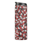 ねじれた赤ストライプの抽象芸術キャンディカン タンブラー (回転右)